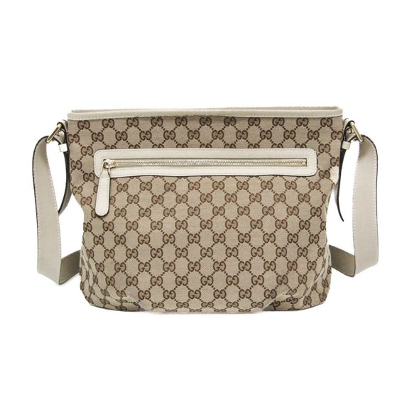 Gucci GG Canvas 388930 Women's GG Canvas,Leather Shoulder Bag Beige,Brown - Picture 1 of 10